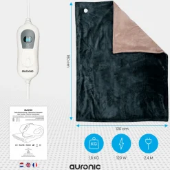 Auronic 1-Personen Elektrische Decke - Anthracite