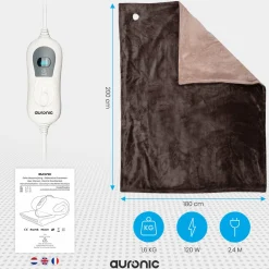 Auronic 2-Personen Elektrische Decke - Brown
