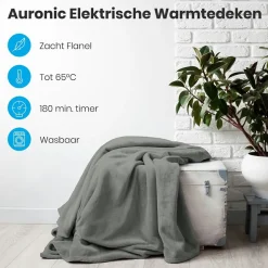 Auronic 1-Personen Elektrische Decke - Grey