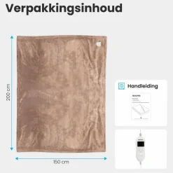 Auronic 2-Personen Elektrische Decke - Light Brown