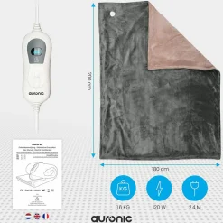 Auronic 2-Personen Elektrische Decke - Grey