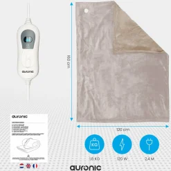 Auronic 1-Personen Elektrische Decke - Taupe