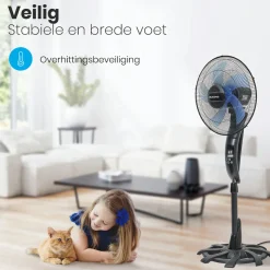 Auronic Standventilator Mit Fernbedienung - Black