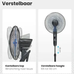 Auronic Standventilator Mit Fernbedienung - Black