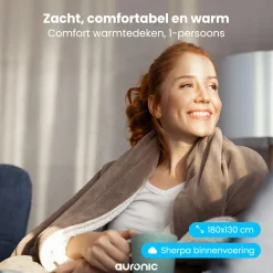Auronic 180x130 cm Elektrische Decke - Taupe