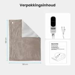 Auronic 180x130 cm Elektrische Decke - Taupe