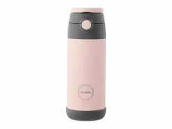 AYA&IDA 350 ml Kinder Thermosflasche mit Strohhalm - Soft Pink