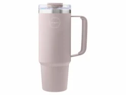 AYA&IDA 885 ml Thermobecher mit Strohhalm - Soft Pink