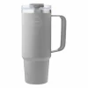AYA&IDA 885 ml Thermobecher mit Strohhalm - Light Grey