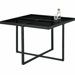 Baracoa L Polyrattan schwarzes Diningset