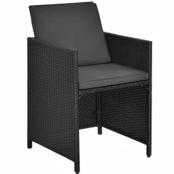Baracoa XL Polyrattan schwarzes Diningset