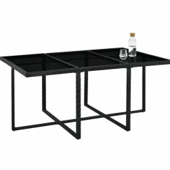 Baracoa XL Polyrattan schwarzes Diningset