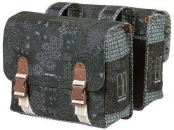 Basil Bohème doppelte Fahrradtasche - Charcoal