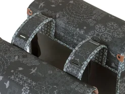 Basil Bohème doppelte Fahrradtasche - Charcoal