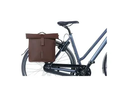 Basil City 28-32 Liter Doppelte Fahrradtasche - Roasted Brown