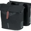 Basil City doppelte Fahrradtasche - Black