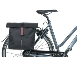 Basil City doppelte Fahrradtasche - Black