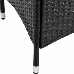 Bayamo Polyrotan schwarz-weißes Balkonset