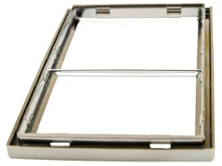 BBA Abdeckrahmen mit 2 Fächern - silver