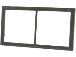 BBA 2-fach Abdeckrahmen Hochglanz - Grey