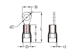 BBA Kabelschuh Rohr (10x Stück) – 6,4 mm²