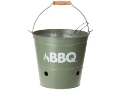 BBQ Ø 27,5 cm Eimer Holzkohlegrill - Matt Green