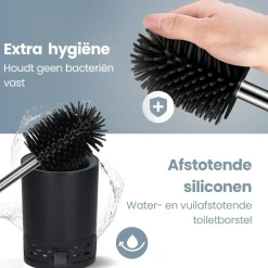 2BEHOME WC-Bürste mit Halter - Black
