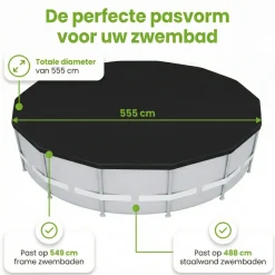 Bestway ø549 cm Abdeckplane - Black