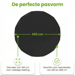 Bestway ø488 cm Abdeckplane - Black