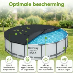 Bestway ø488 cm Abdeckplane - Black