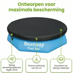 Bestway ø244 cm Abdeckplane - Black