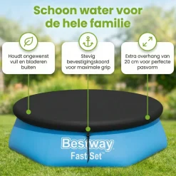 Bestway ø244 cm Abdeckplane - Black