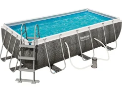 Bestway 404 cm Power Steel Rattan Rahmenpoolset