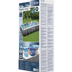 Bestway 404 cm Power Steel Rattan Rahmenpoolset