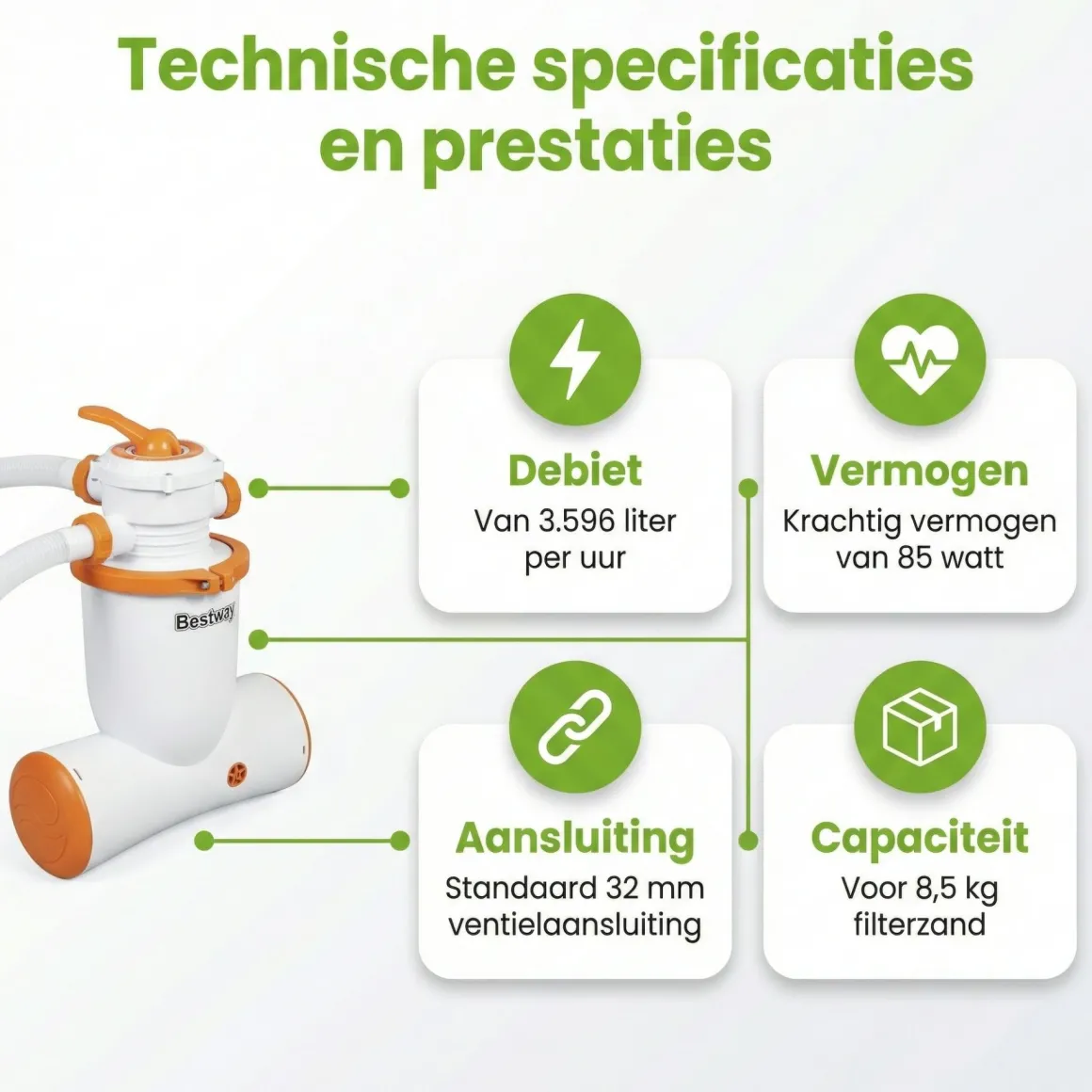Bestway 3.028 l/h Sandfilterpumpe
