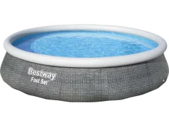 Bestway Fast Set Rattan Ø396 cm Pool mit Pumpe
