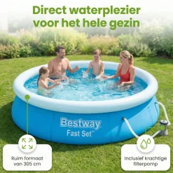 Bestway fast set 305x76cm pool – 3-teilig