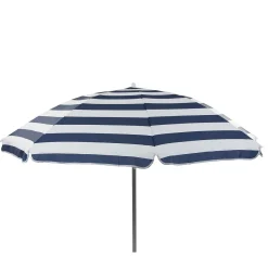 Bo-Camp Ø 165 cm gestreifter Beach Sonnenschirm mit schwenkbarem Arm