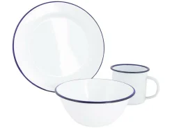 Bo-Camp Emaille Blue 6-teiliges Geschirrset