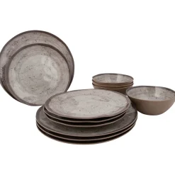 Bo-Camp Halo Beige 12-teiliges Geschirrset