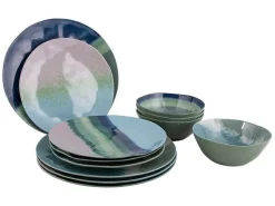 Bo-Camp Halo Blue/Green Geschirrset - 12-teilig
