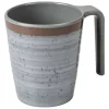 Bo-Camp Halo L Set von 4 Melamin Becher - Grey