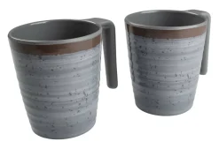 Bo-Camp Halo L Set von 4 Melamin Becher - Grey