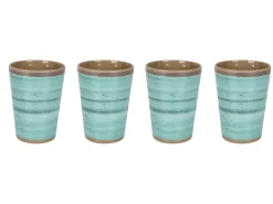 Bo-Camp Halo Set von 4 Melamin Bechern - Aqua