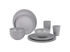Bo-Camp Renew RPET 16-teiliges Geschirrset - Grey