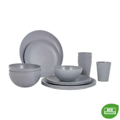 Bo-Camp Renew RPET 16-teiliges Geschirrset - Grey