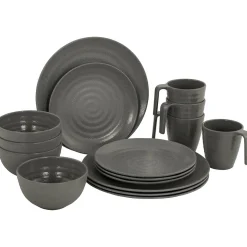 Bo-Camp Stone 16-teiliges Geschirrset - Grey