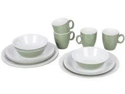 Bo-Camp Two-tone Green 16-teiliges Geschirrset