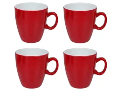 Bo-Camp Two-Tone Set van 4 Melamin Becher - Red