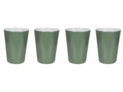 Bo-Camp Two-Tone Set von 4 Melamin-Becher - Green